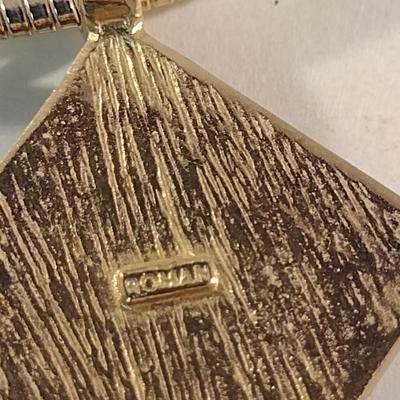 Necklace and Earring Set- Gold Tone with Tiger's Eye (#12)