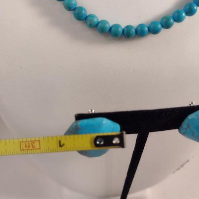 Turquoise Necklace and Earrings (#16)