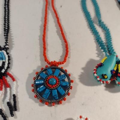 Collection of Native American Design, Seed Bead Jewelry (#18)