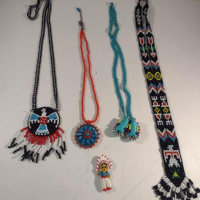 Collection of Native American Design, Seed Bead Jewelry (#18)