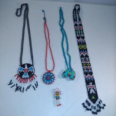Collection of Native American Design, Seed Bead Jewelry (#18)
