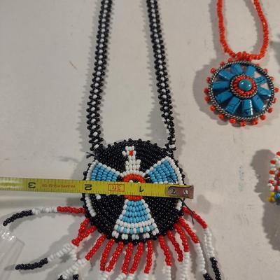 Collection of Native American Design, Seed Bead Jewelry (#18)