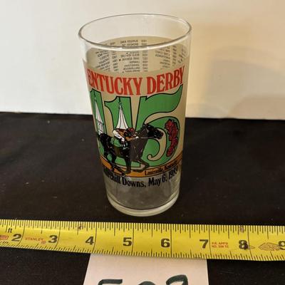 Vintage 1989 Kentucky Derby Glass