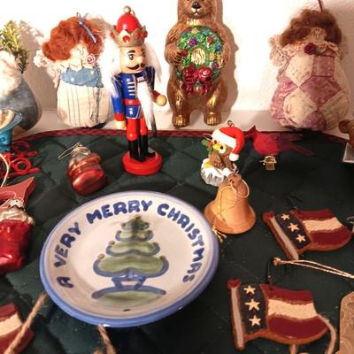 AN ASSORTMENT OF TREE ORNAMENTS