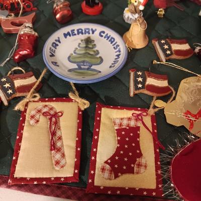 AN ASSORTMENT OF TREE ORNAMENTS
