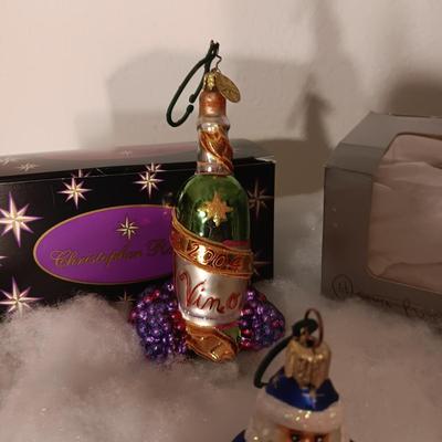 CHRISTOPHER RADKO AND 2 OTHER RADKO STYLE ORNAMENTS