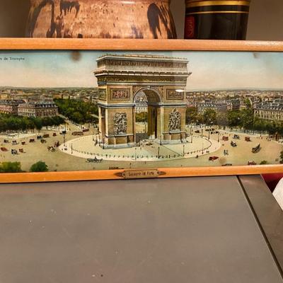 vintage colorized Pair souvenir photo framed