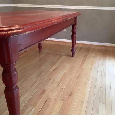 DR724 Red Chinese Dining Room Table with Chairs