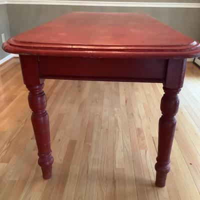 DR724 Red Chinese Dining Room Table with Chairs