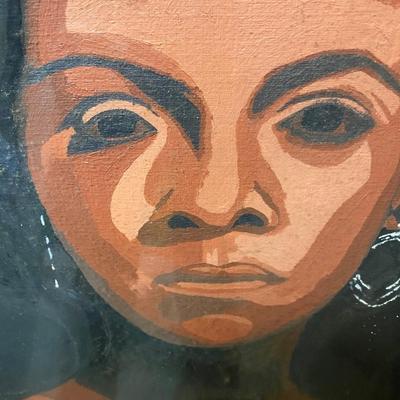 Woman with Earrings Painting Powerful Portrait! African American Black History