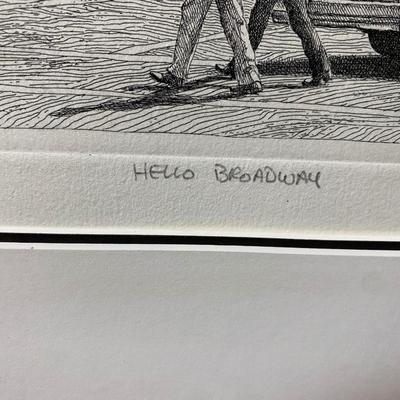 Hello Broadway," Elliot Engel signed print
