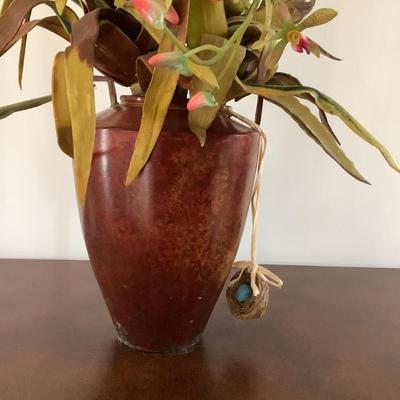 F731 Silk NDI Floral Arrangement with Crystal Candlesticks