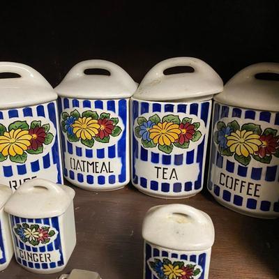 Vintage Czech cannister set