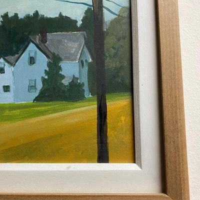 Small Painting of House with telephone pole