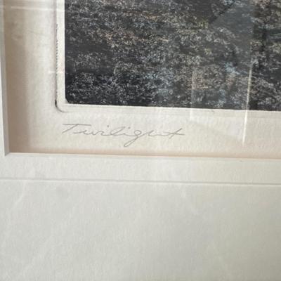 L741 Signed and Numbered Aquatint Etching “Twilight” by George Raab