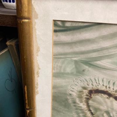 Signed and framed abstract print