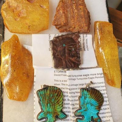 amber and turquoise 