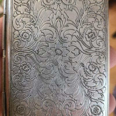 Silver business card holder $85