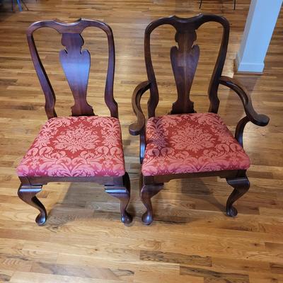 Eight Queen Anne Wooden Chairs (DR-EL)