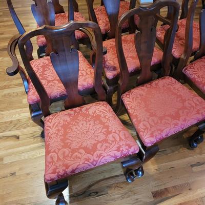 Eight Queen Anne Wooden Chairs (DR-EL)