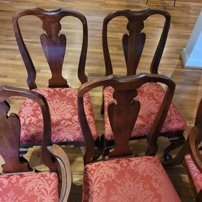Eight Queen Anne Wooden Chairs (DR-EL)