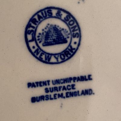 4 N. Straus & Sons Blue Willow Dinner Plates