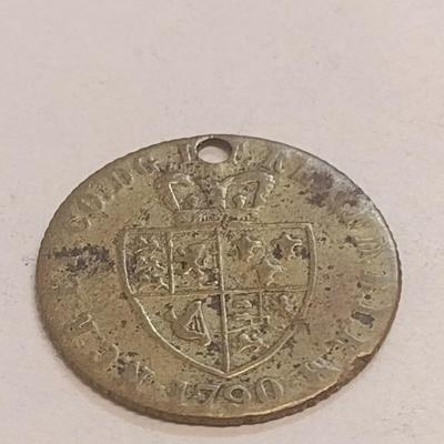 1790 King George III Brass Gaming Token Coin (91)