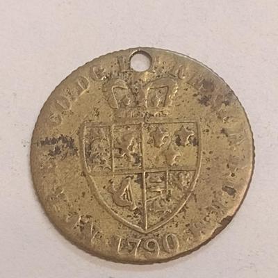 1790 King George III Brass Gaming Token Coin (91)
