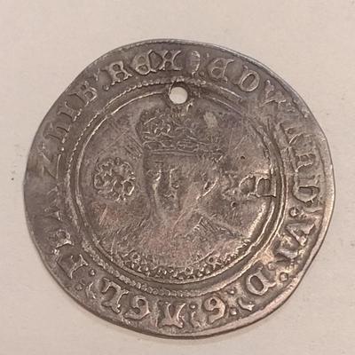 Circa 1550's Edward VI Silver 12-Pence Shilling (92)