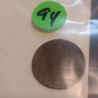 1773 British Half Penny Overstrike on Existing Coin Exposed on Bust (94)