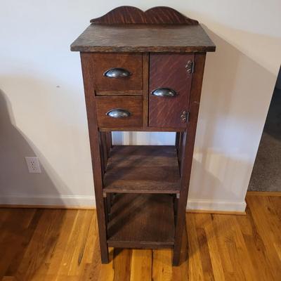 Arts & Crafts Wood Cabinet/ Night Stand (LR-EL)