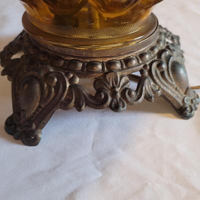 Amber Glass Table Lamp (D-EL)