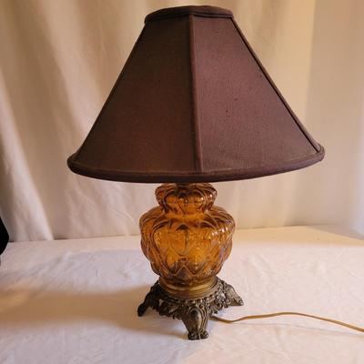Amber Glass Table Lamp (D-EL)