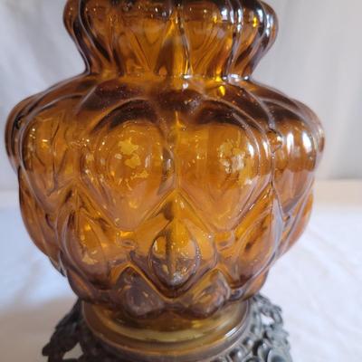 Amber Glass Table Lamp (D-EL)