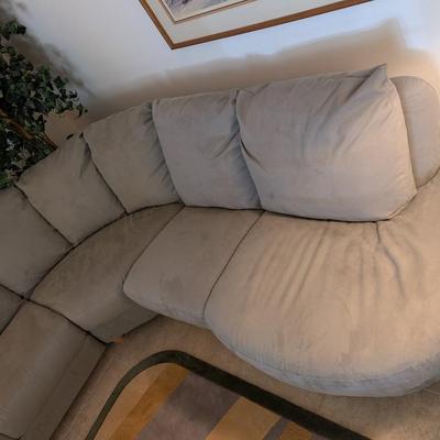Custom Wavy Shaped Sectional Sofa