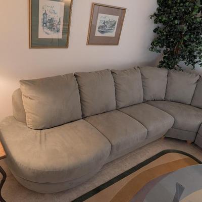 Custom Wavy Shaped Sectional Sofa
