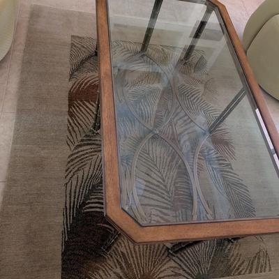Glass Coffee Table Bamboo Style
