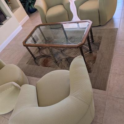 Glass Coffee Table Bamboo Style