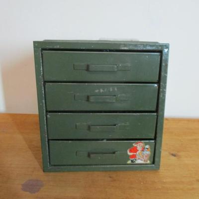 Small Metal Parts Cabinet Approx 5 3/4" x 8 1/2" x 6 1/4"