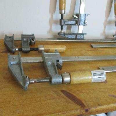 Vintage 12" Steel Sliding Bar Clamps