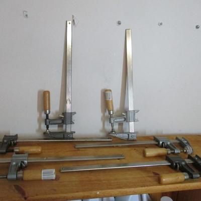 Vintage 12" Steel Sliding Bar Clamps