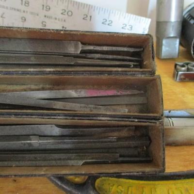 Adjustable S Handle Wrench Henry Disston & Sons Superfine Files Tap & Dies Box 4