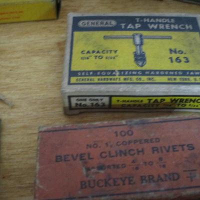 Various Vintage Hardware Boxes