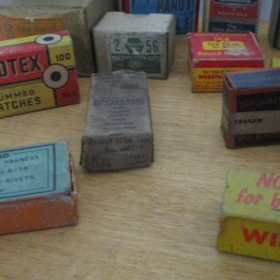 Various Vintage Hardware Boxes