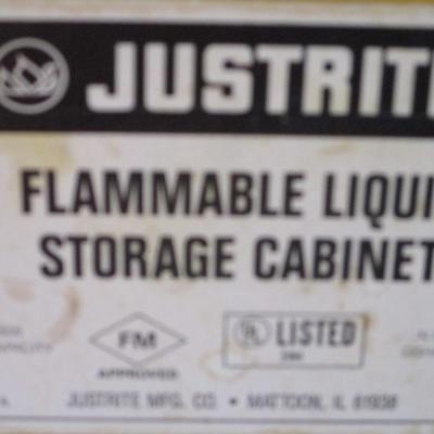 Metal Storage Cabinet With Supplies & Cart Approx 18" x 44 1/4" x 43"