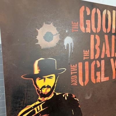 THE GOOD, THE BAD, THE UGLY Clint Eastwood Masonite Weird Chief Pictures, POP ART
