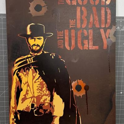 THE GOOD, THE BAD, THE UGLY Clint Eastwood Masonite Weird Chief Pictures, POP ART