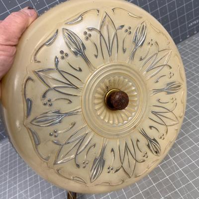Antique Glass and Chain Light Fixture