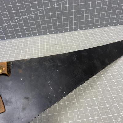 Painted Saw signed by Donna Dahl Dated 1984 