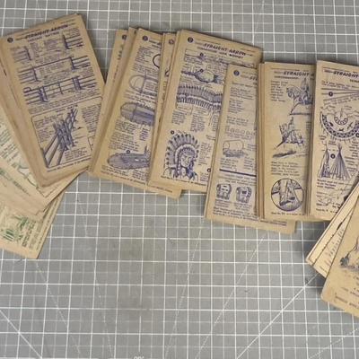 Straight Arrow Enjun-uity PAMPHLETS, Card from Nabisco Shredded Wheat Packages. 